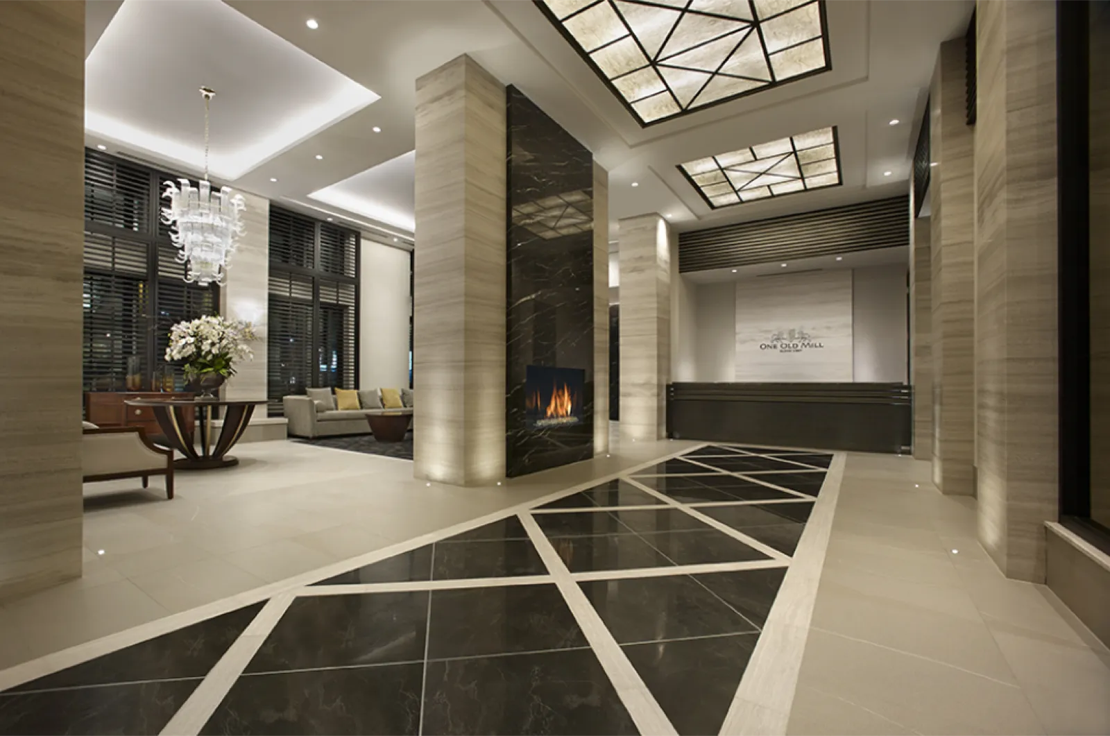 The facade of One Old Mill