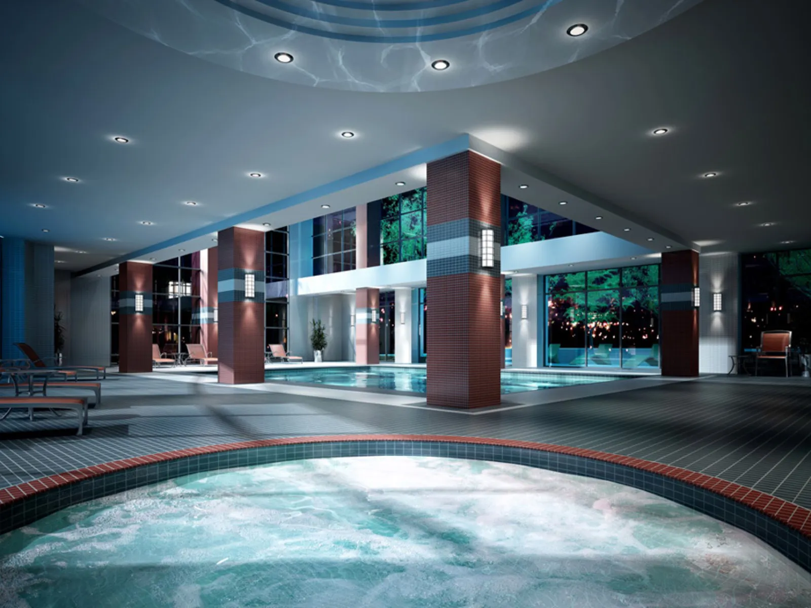 The facade of West Village I